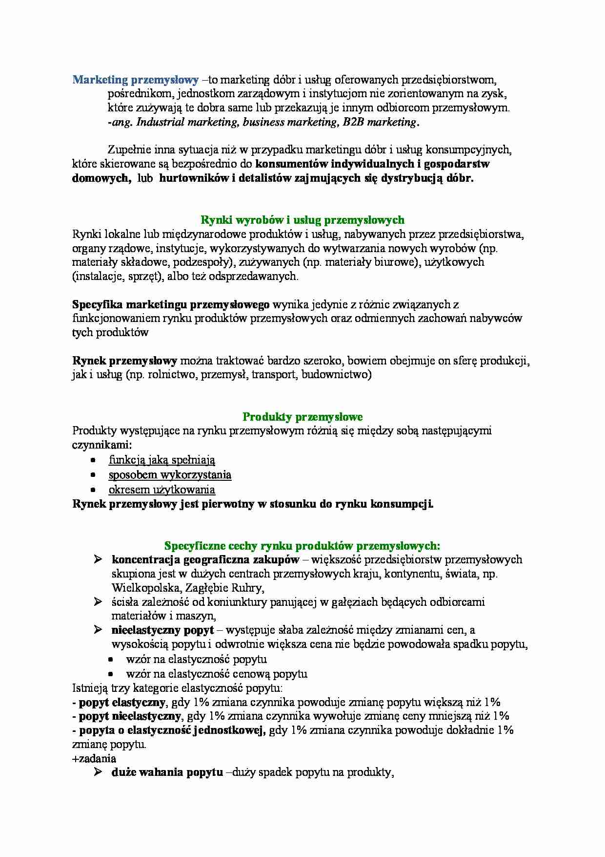 Rynki wyrobów i usług przemysłowych - strona 1