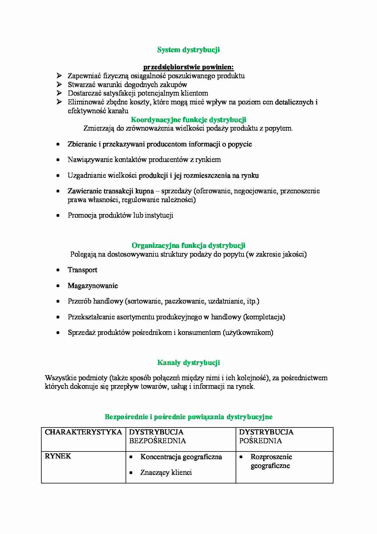 System dystrybucji - organizacja  - strona 1