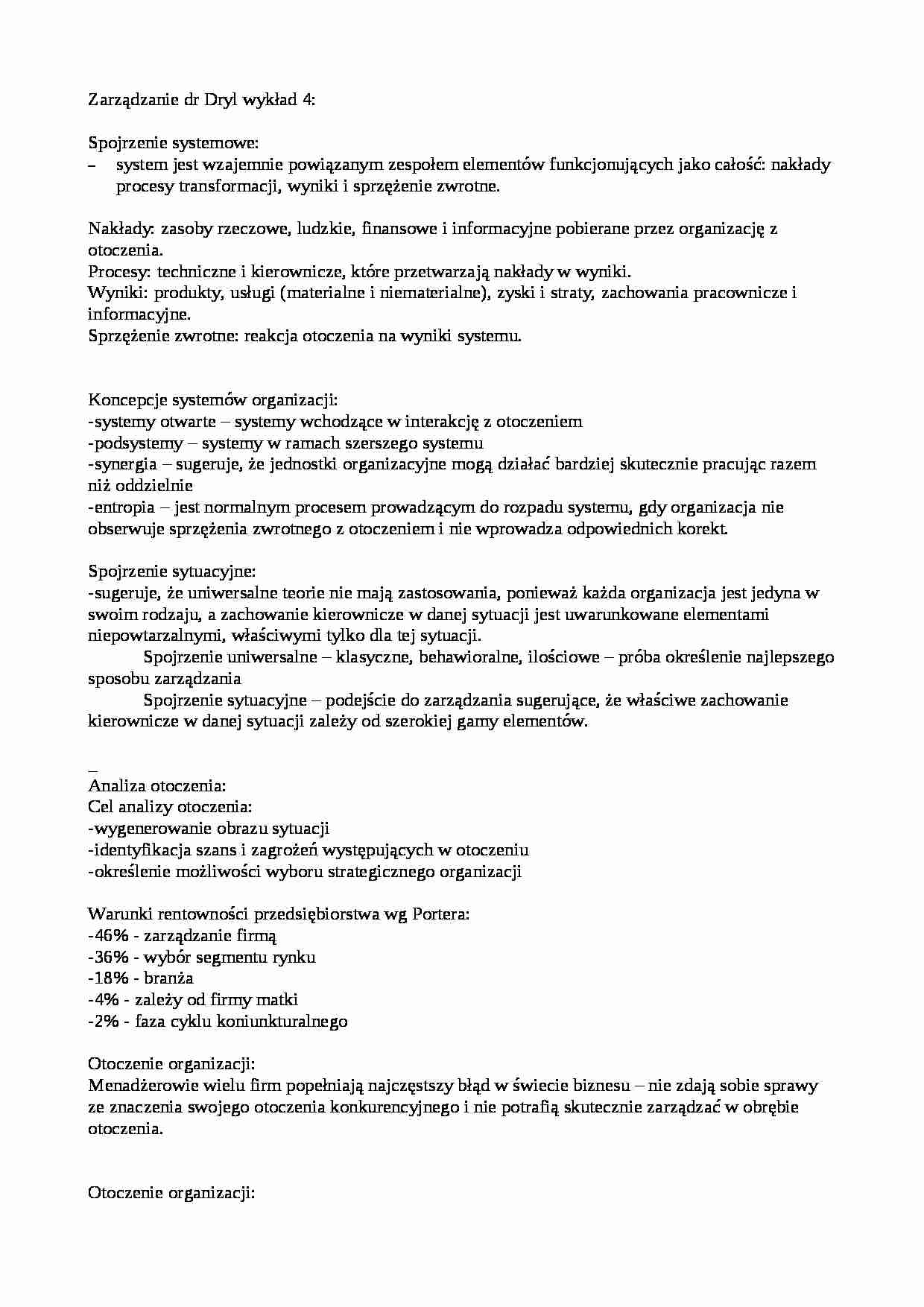 Analiza otoczenia - koncepcje  - strona 1