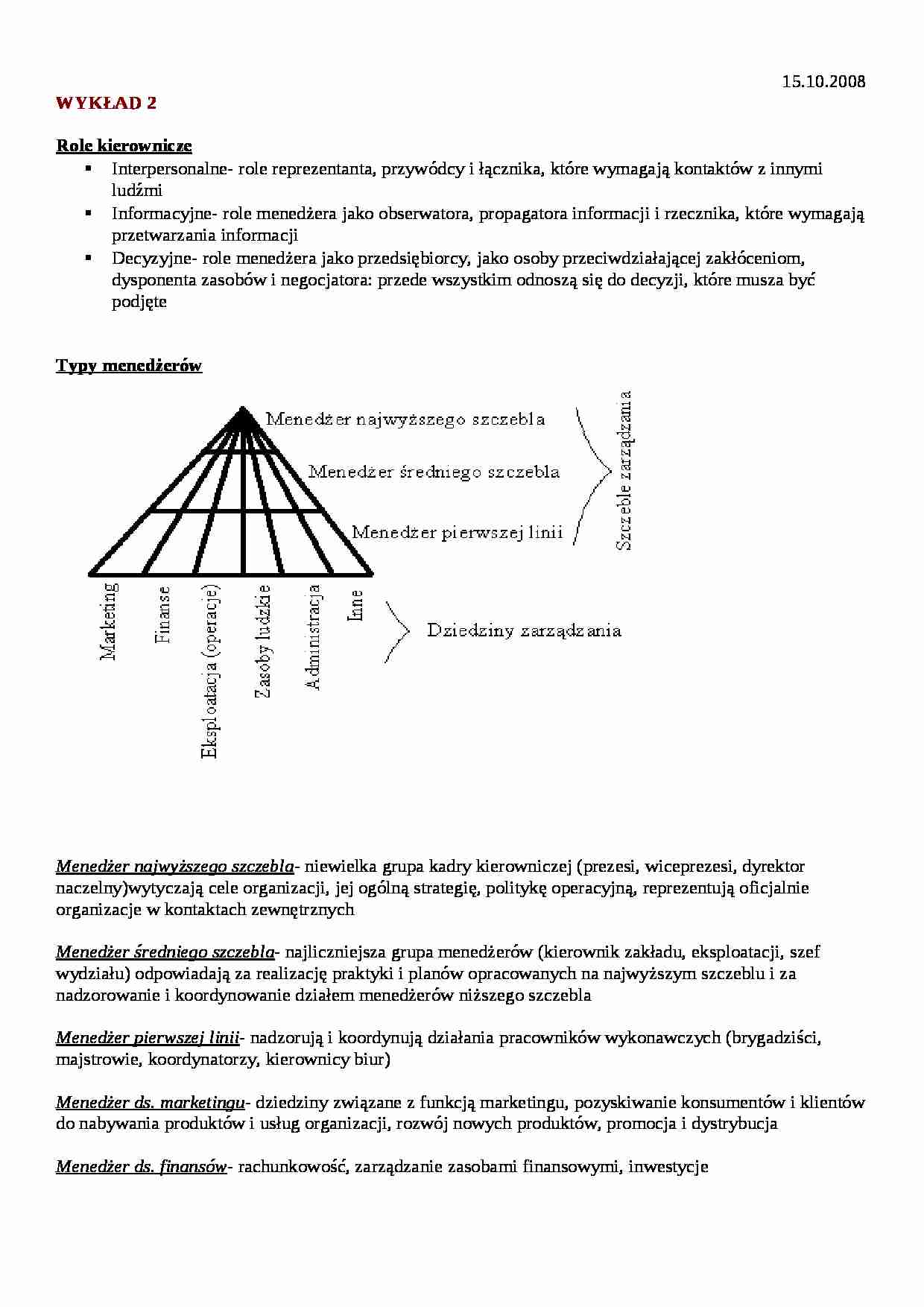 Role i typy kierownicze - strona 1