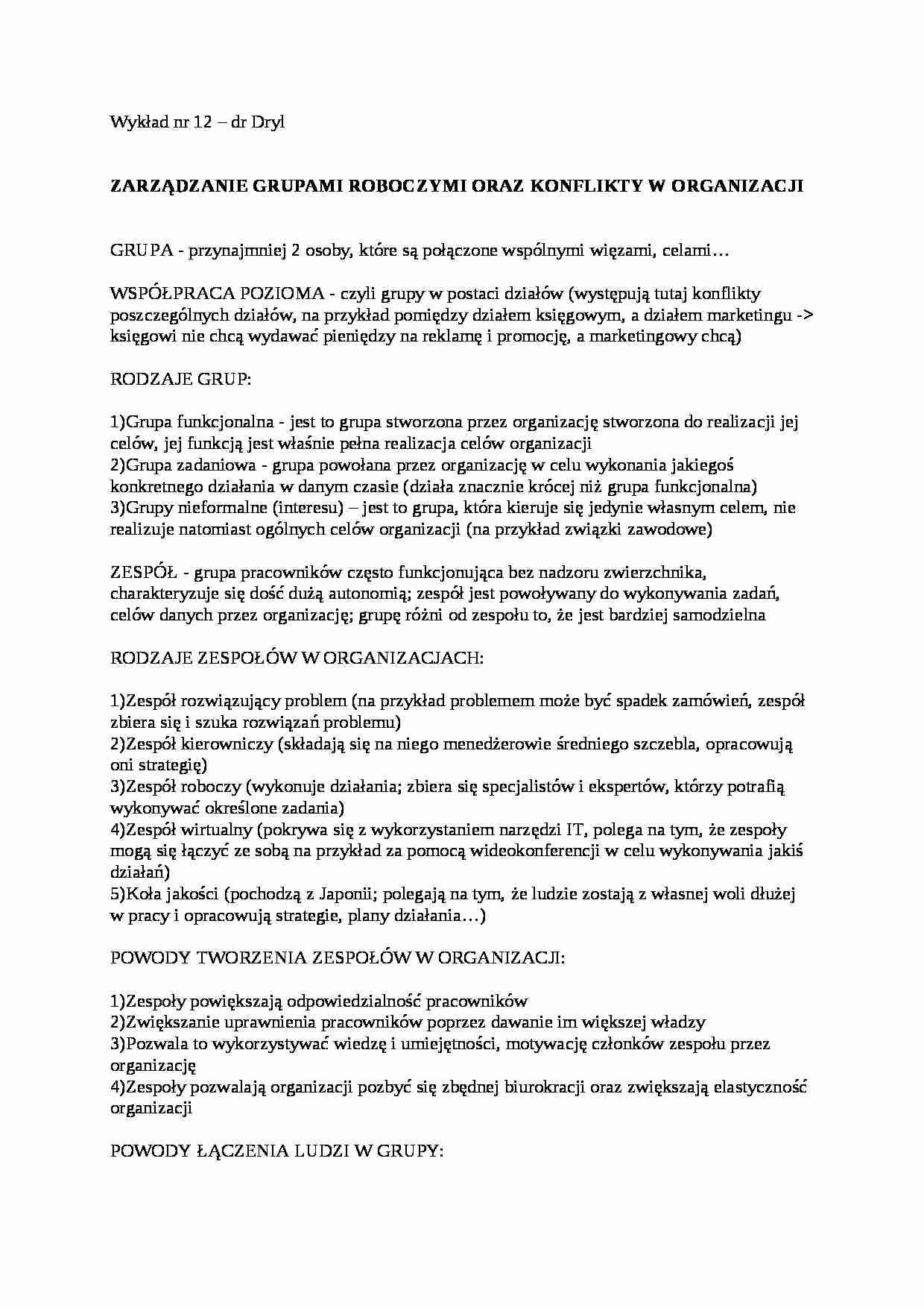 Zarządzanie grupami roboczymi - strona 1