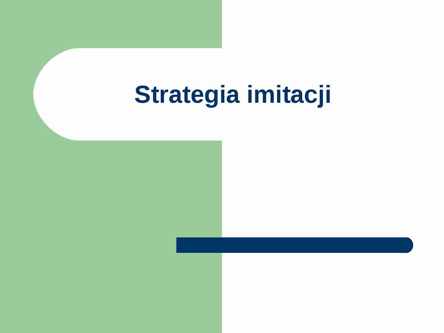 Strategia imitacji - strona 1