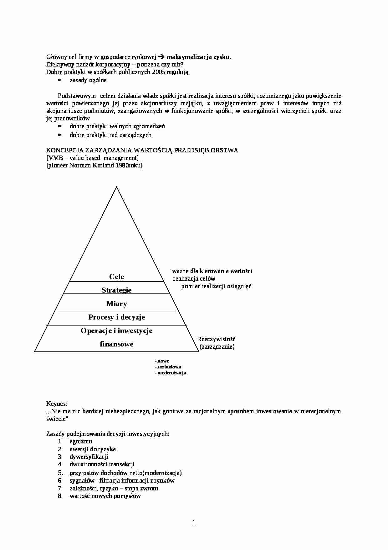 Maksymalizacja zysku jako podstawa inwestowania - strona 1