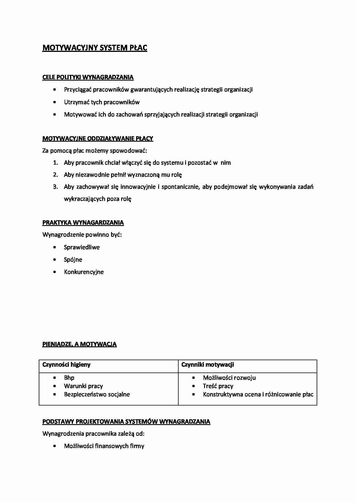 Motywacyjny system płac - strona 1