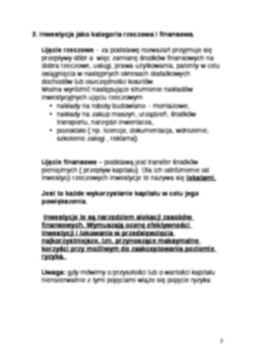 Ocena ekonomicznej efektywności inwestycji - strona 2