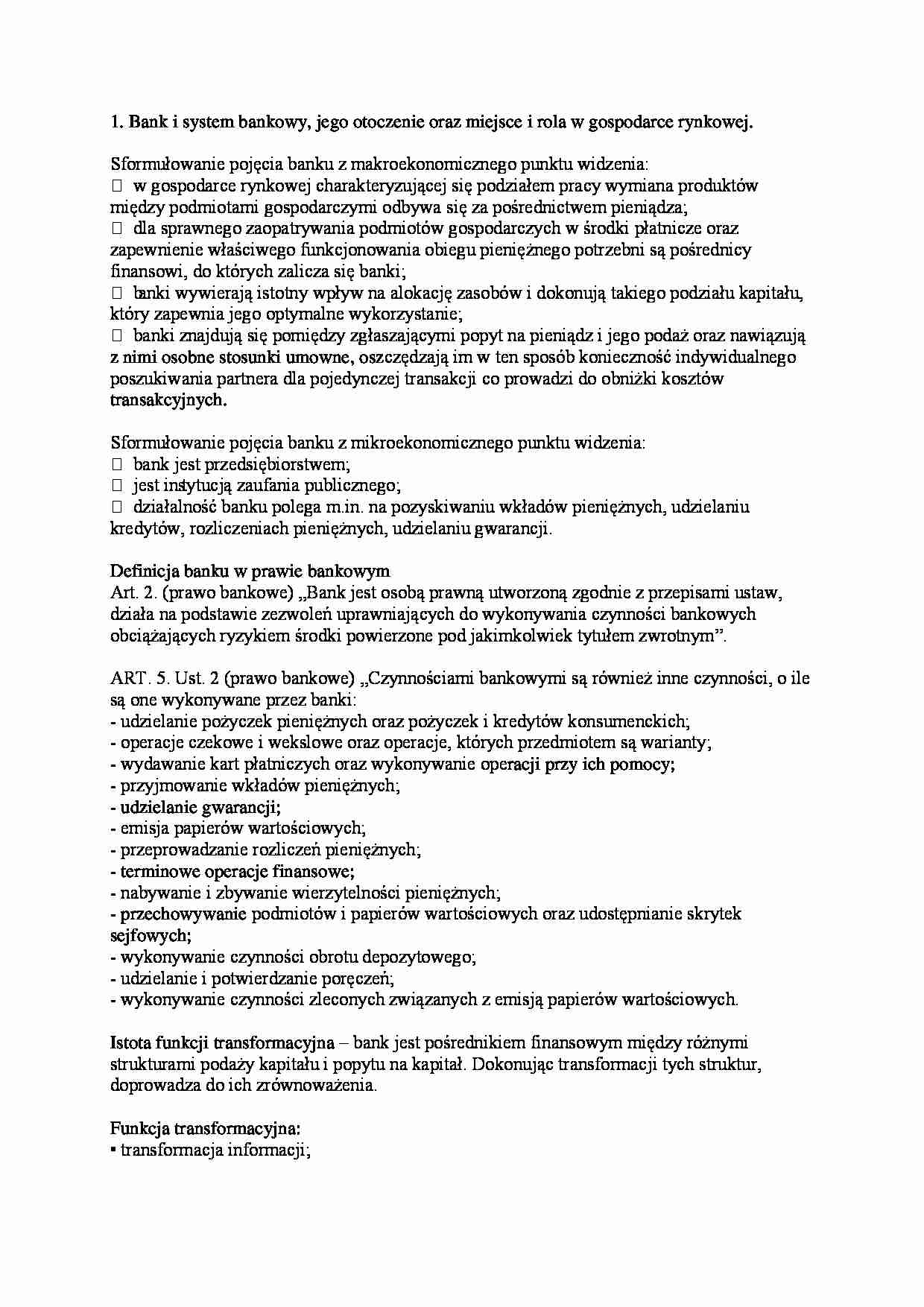 Bank i system bankowy - strona 1