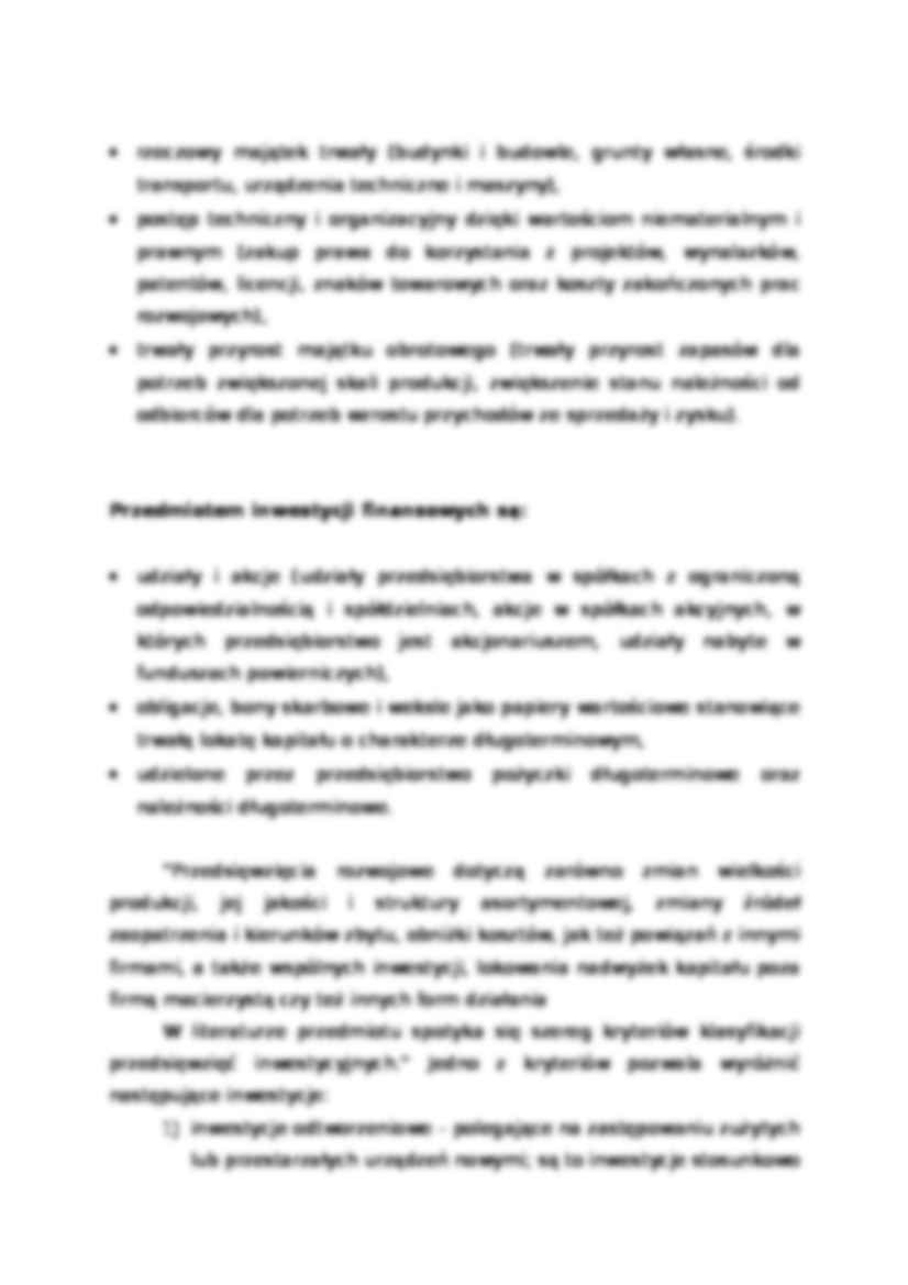 Rodzaje inwestycji przedsiębiorstwa  - strona 2