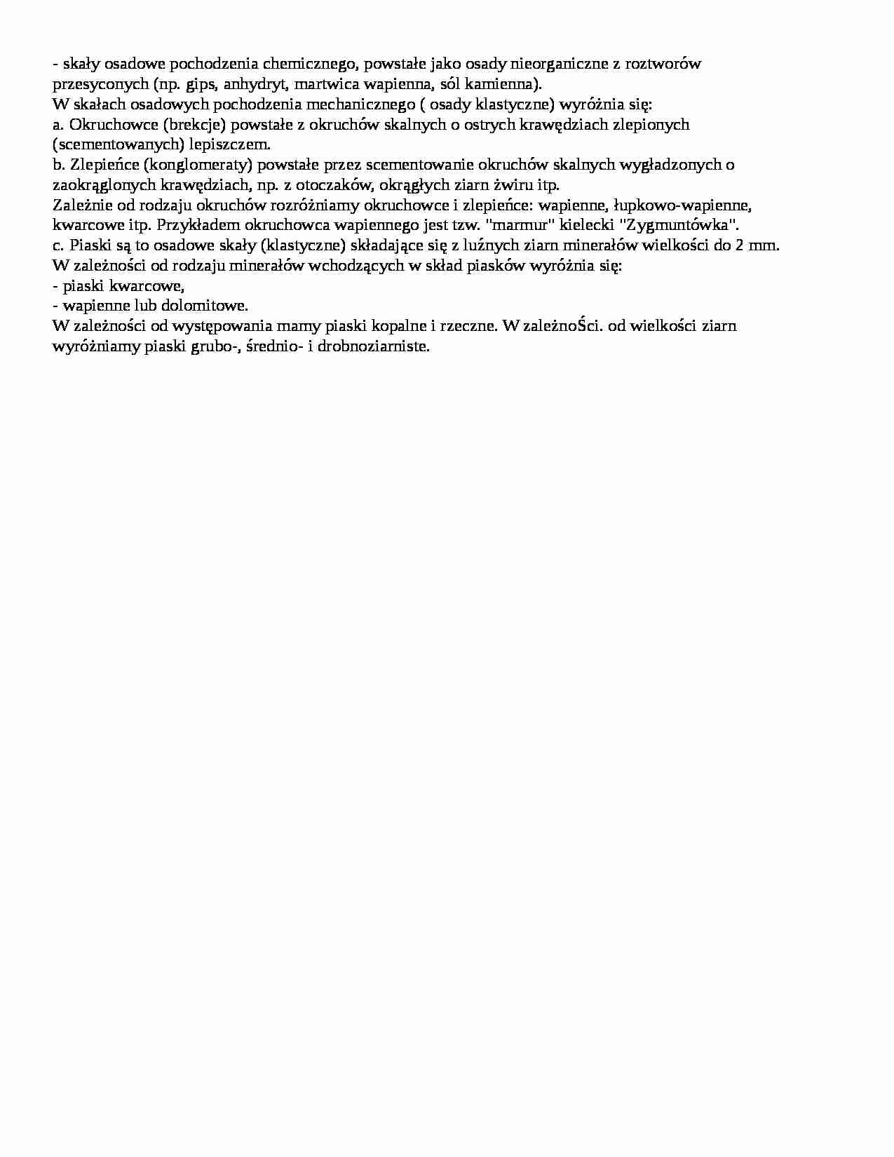 Klasyfikacja skał i piasków - strona 1