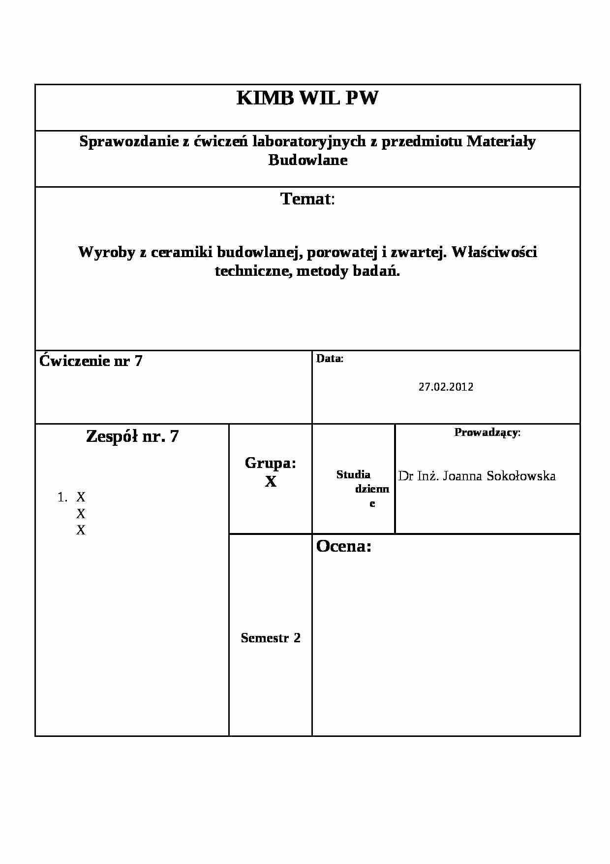 Pustak stropowy - badanie właściwości technicznych - strona 1