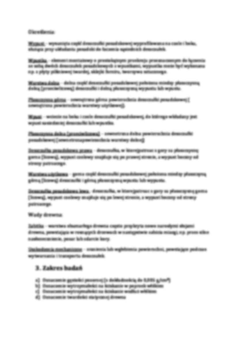 Badanie cech tecznicznych drewna - sprawozdanie - strona 3