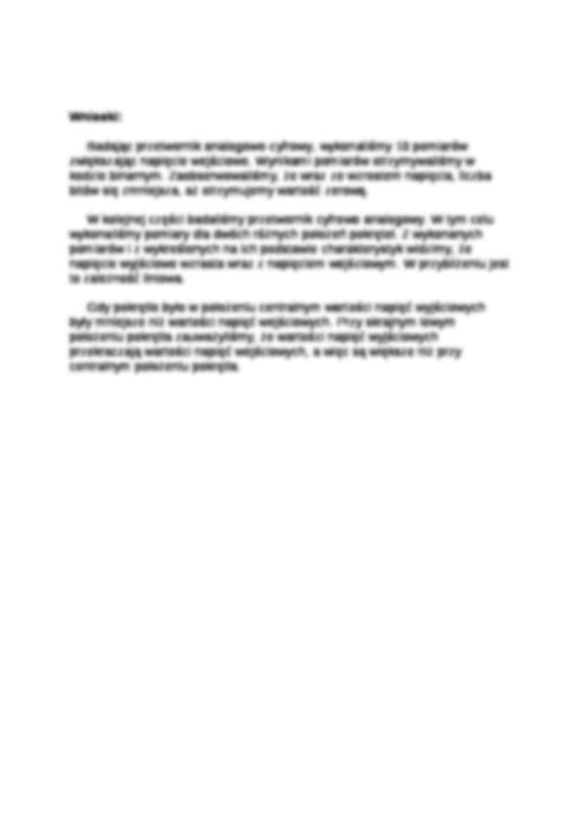 Badanie przetworników - sprawozdanie - strona 2