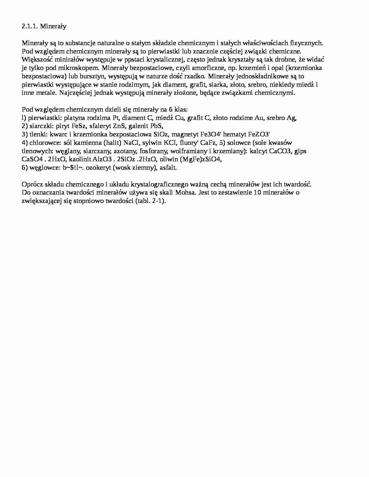 Minerały - wiadomości ogólne - strona 1