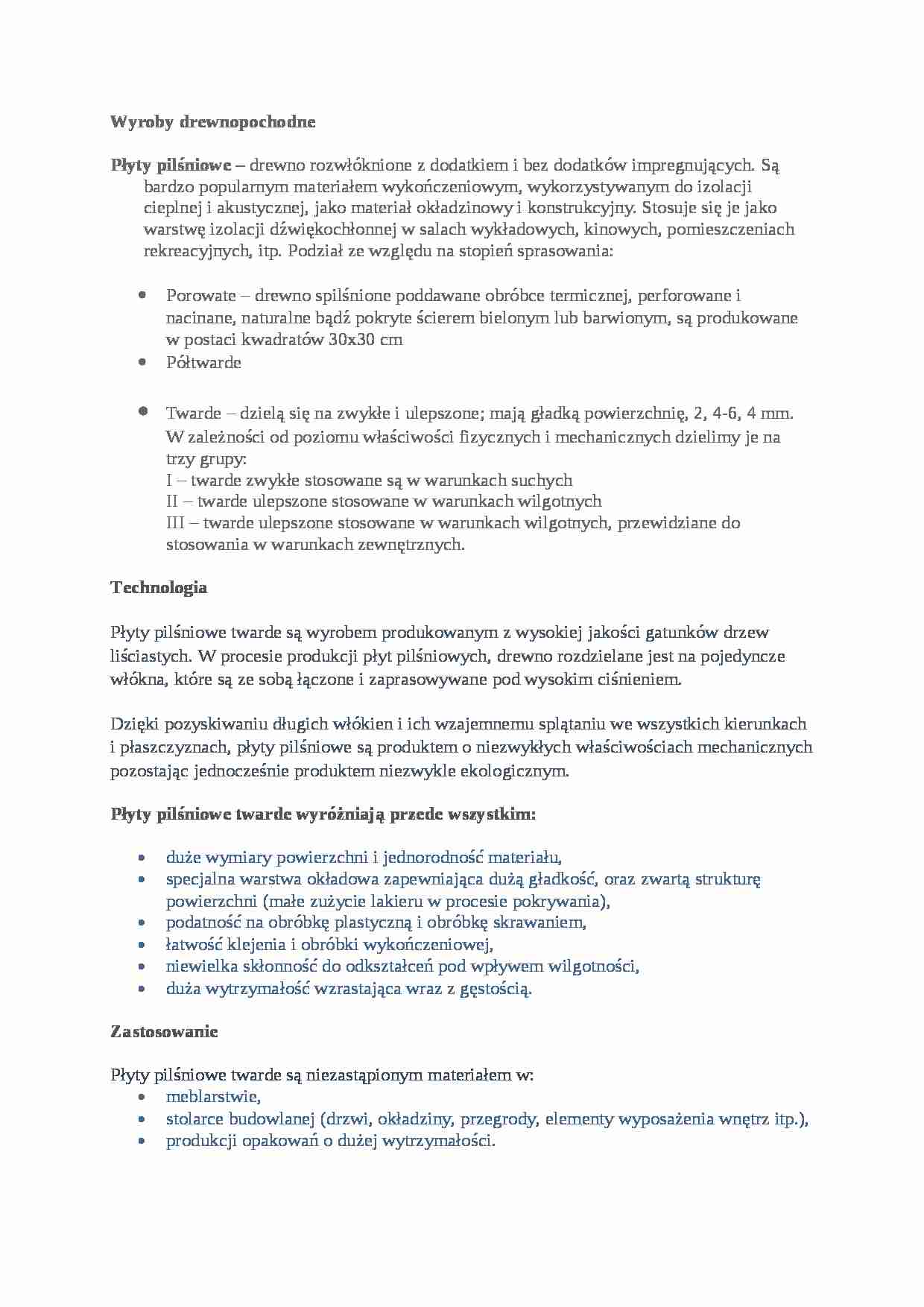 Płyty pilśniowe  - strona 1