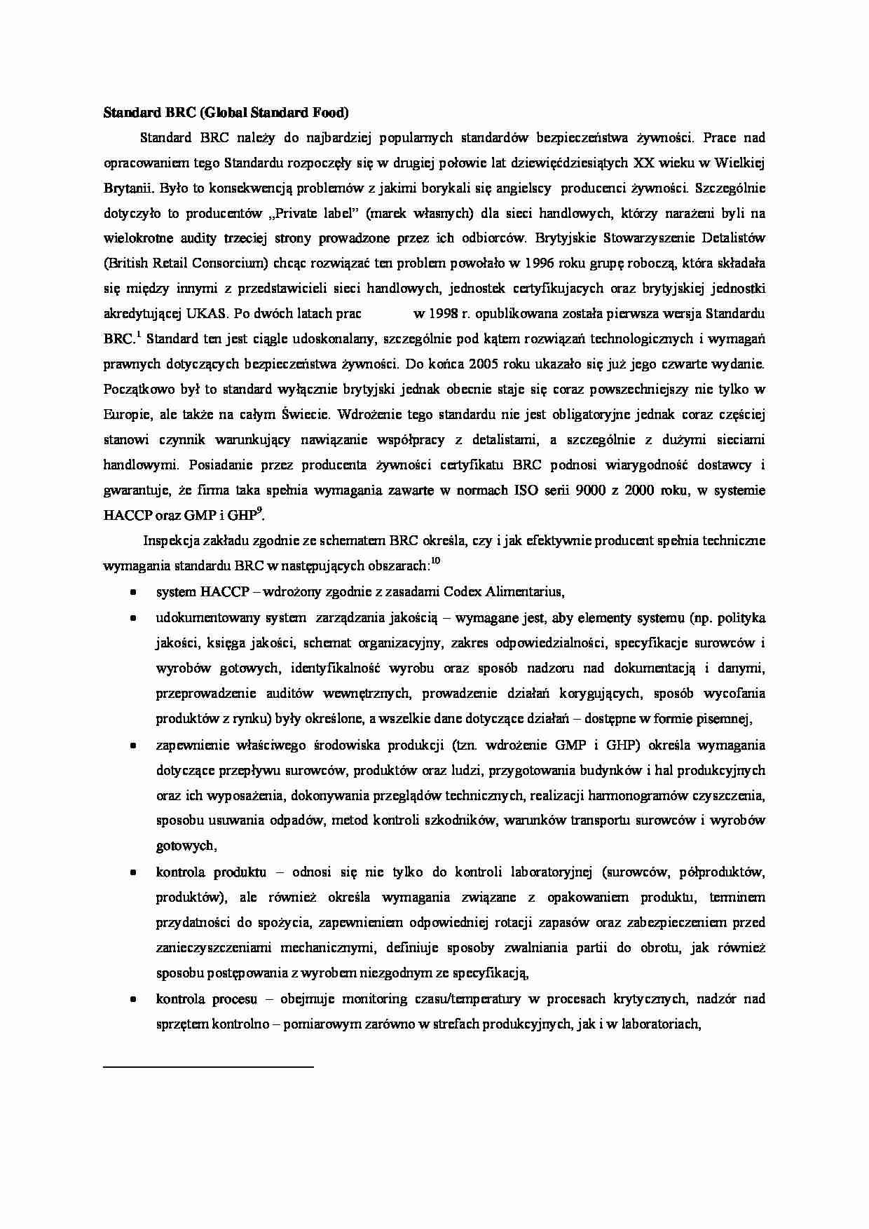 Standard BRC - strona 1