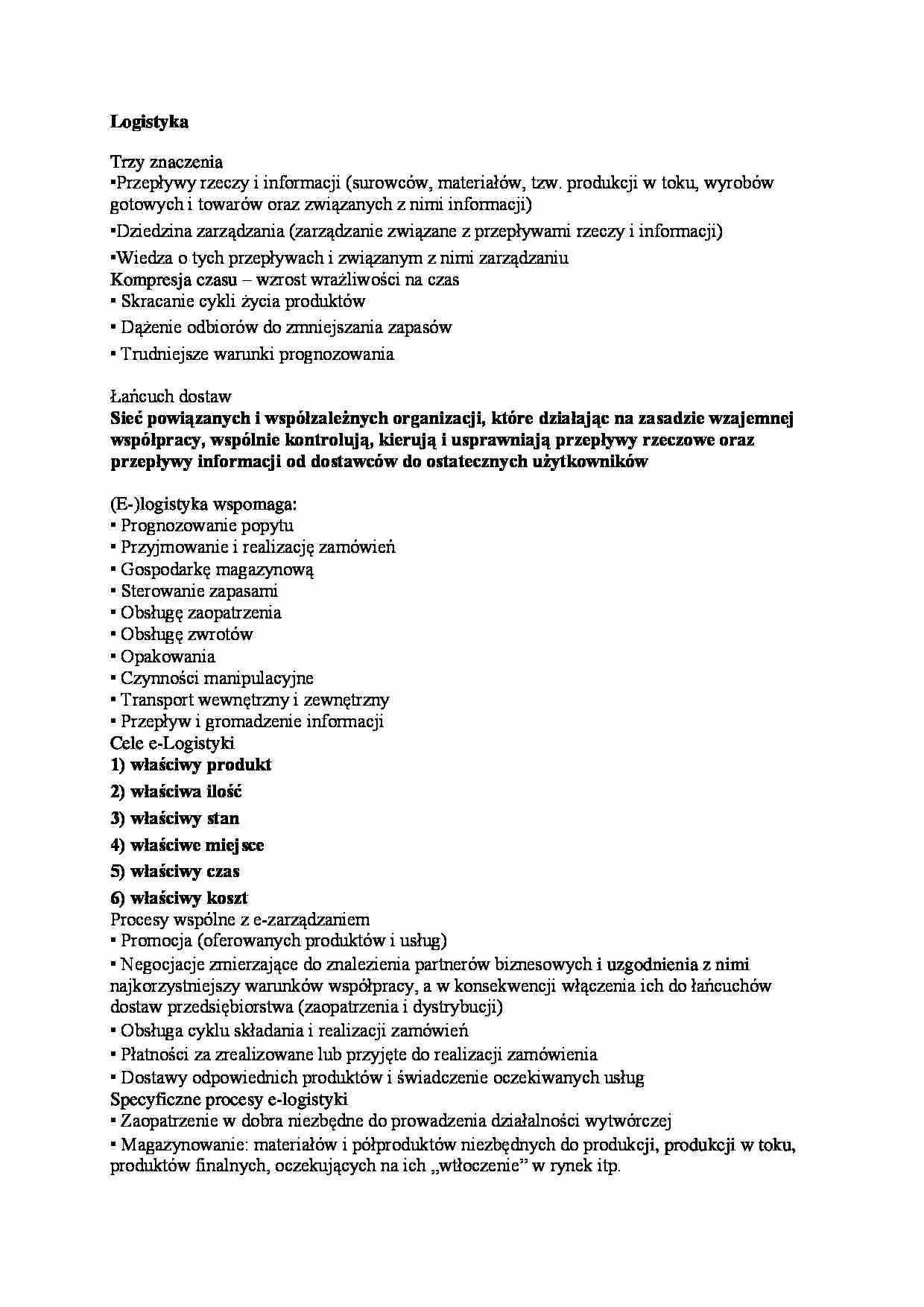 Logistyka-znaczenie - strona 1