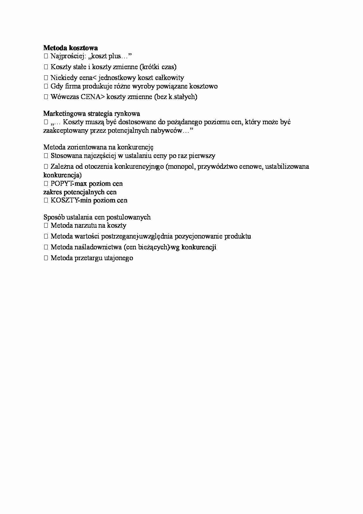 Metoda kosztowa - strona 1