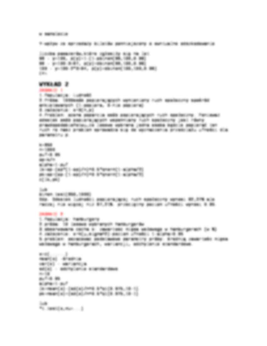 Statystyka matematyczna - zadania z wykładów - strona 3