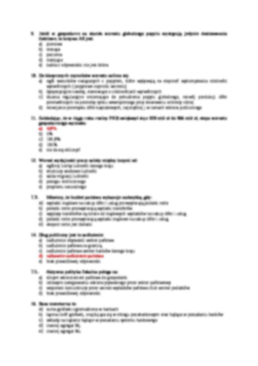 Makroekonomia II - test  - strona 2