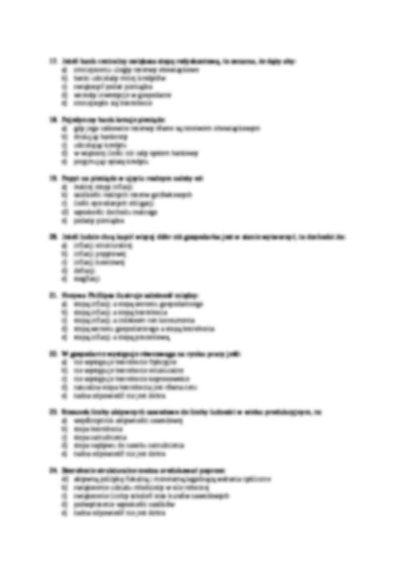 Makroekonomia II - test  - strona 3