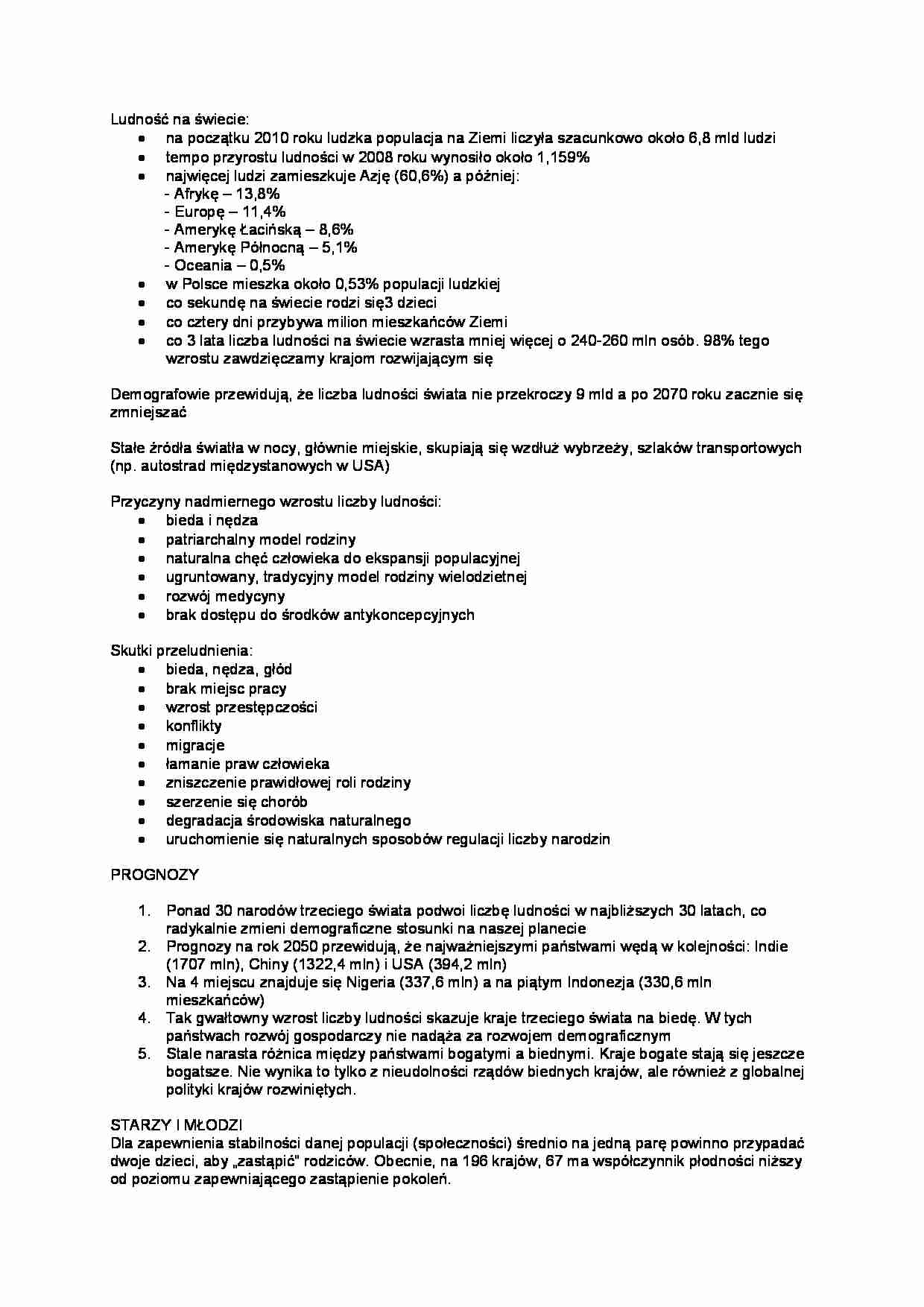 Ludność na świecie - strona 1