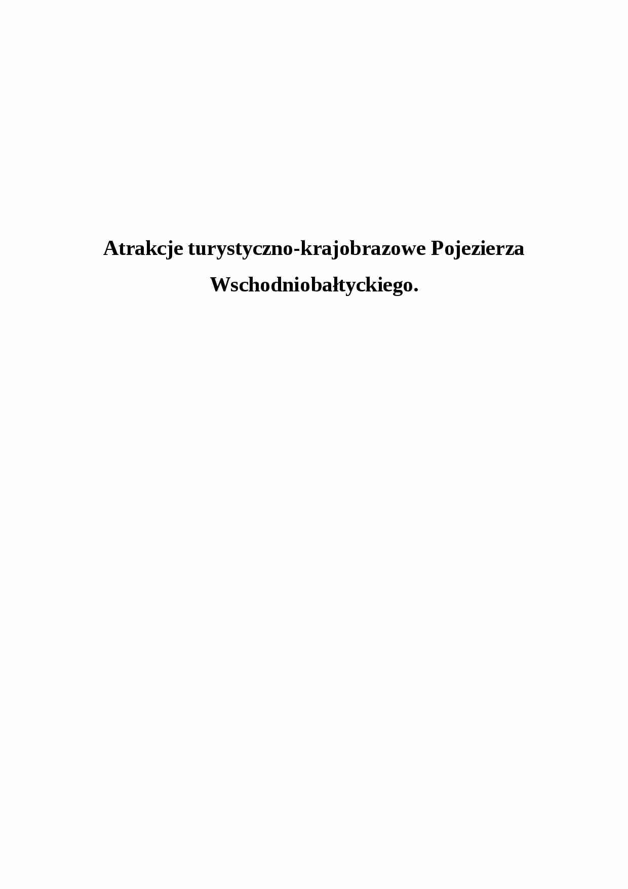 Opracownie trasy - Pojezierze Wschodniobałtyckie - strona 1