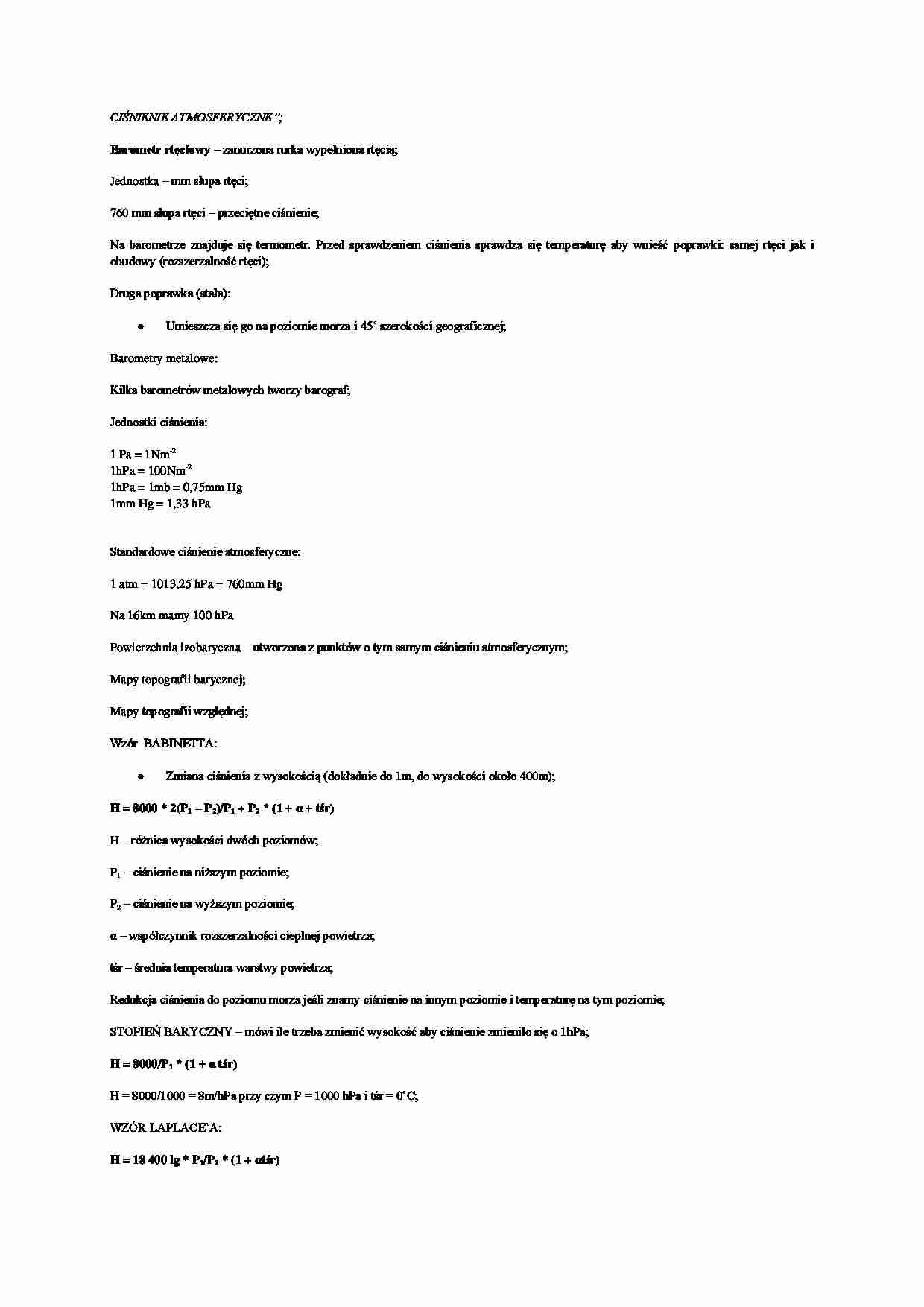 Ciśnienie atmosferyczne - strona 1