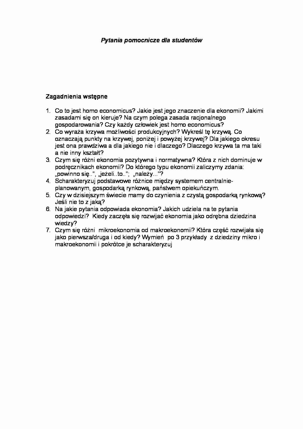 Pytania do wykładu 1 - strona 1