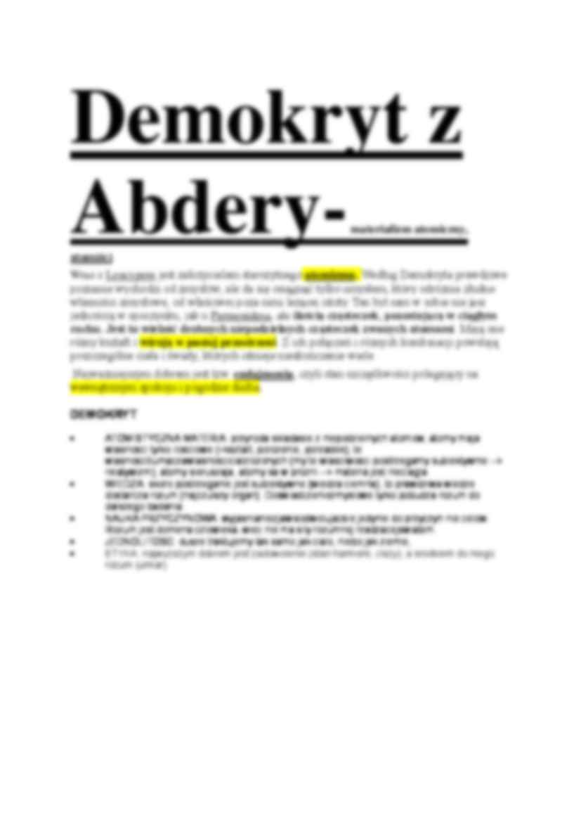 Filon, Plotyn i Demokryt z Abdery - omówienie  - strona 2