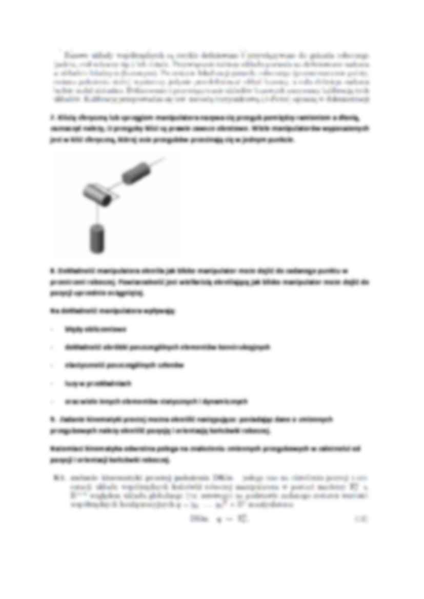 Opracowanie - kalibracja, dokładność manipulatora itp. - strona 3