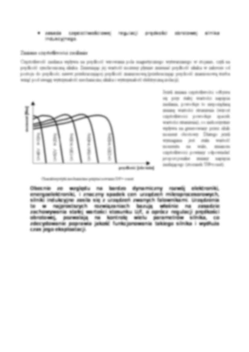 Charakterystyki mechaniczne i zasada częstotliwościowej regulacji prędkości obrotowej silnika indukcyjnego. - strona 2