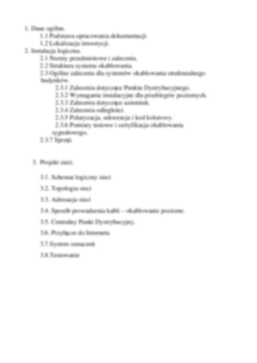 Projekt sieci komputerowej - Schemat logiczny sieci - strona 2