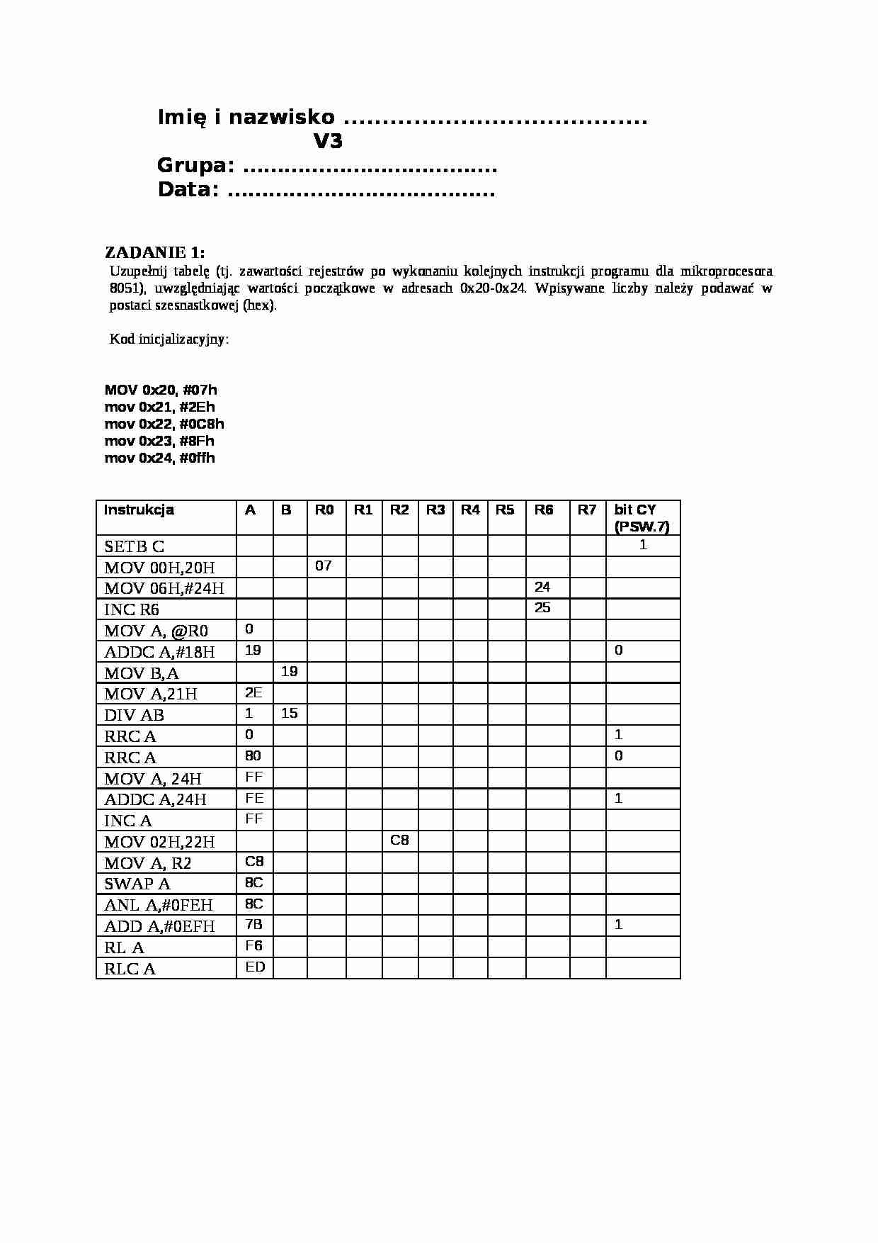 Kolokwium 2 - strona 1