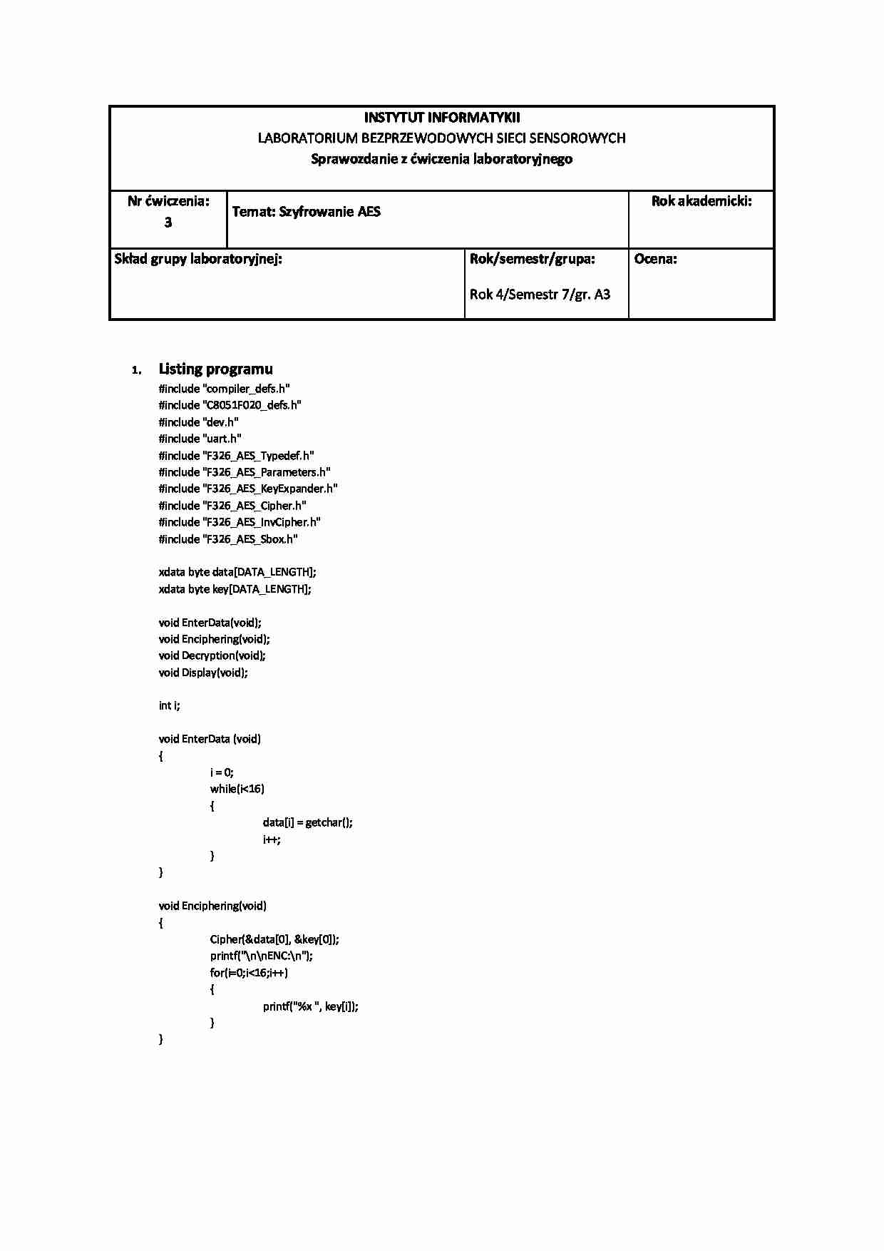 Szyfrowanie AES 4 - strona 1