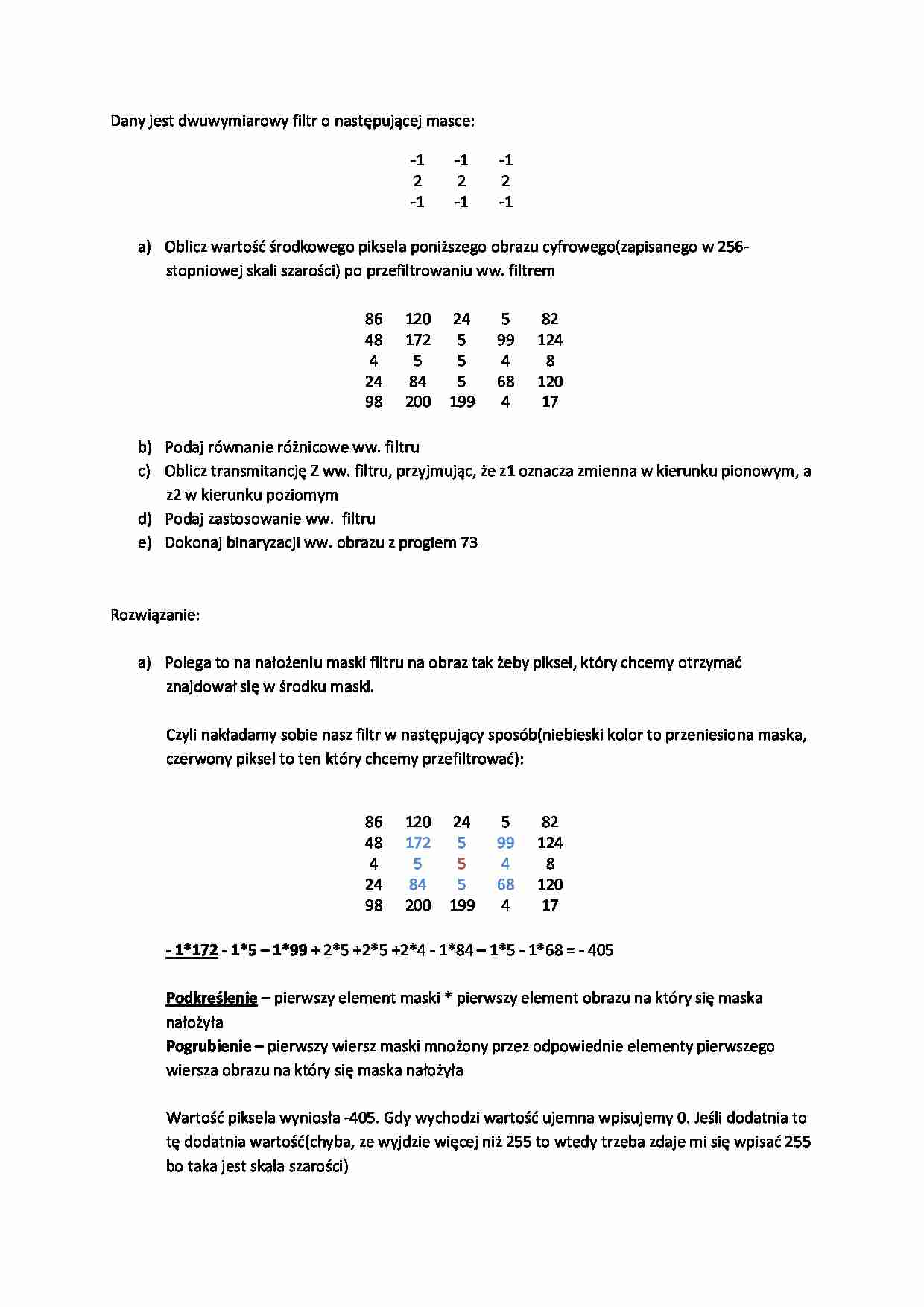 Podstawy Teorii Systemów Egzamin 2 - strona 1
