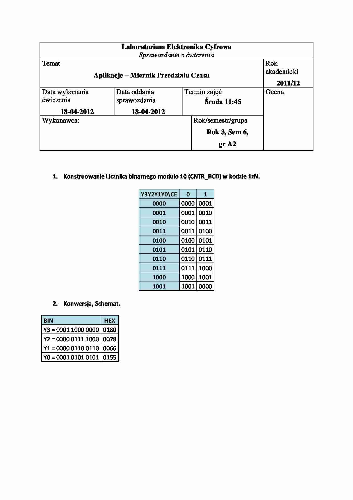 Miernik przedziału czasu - strona 1