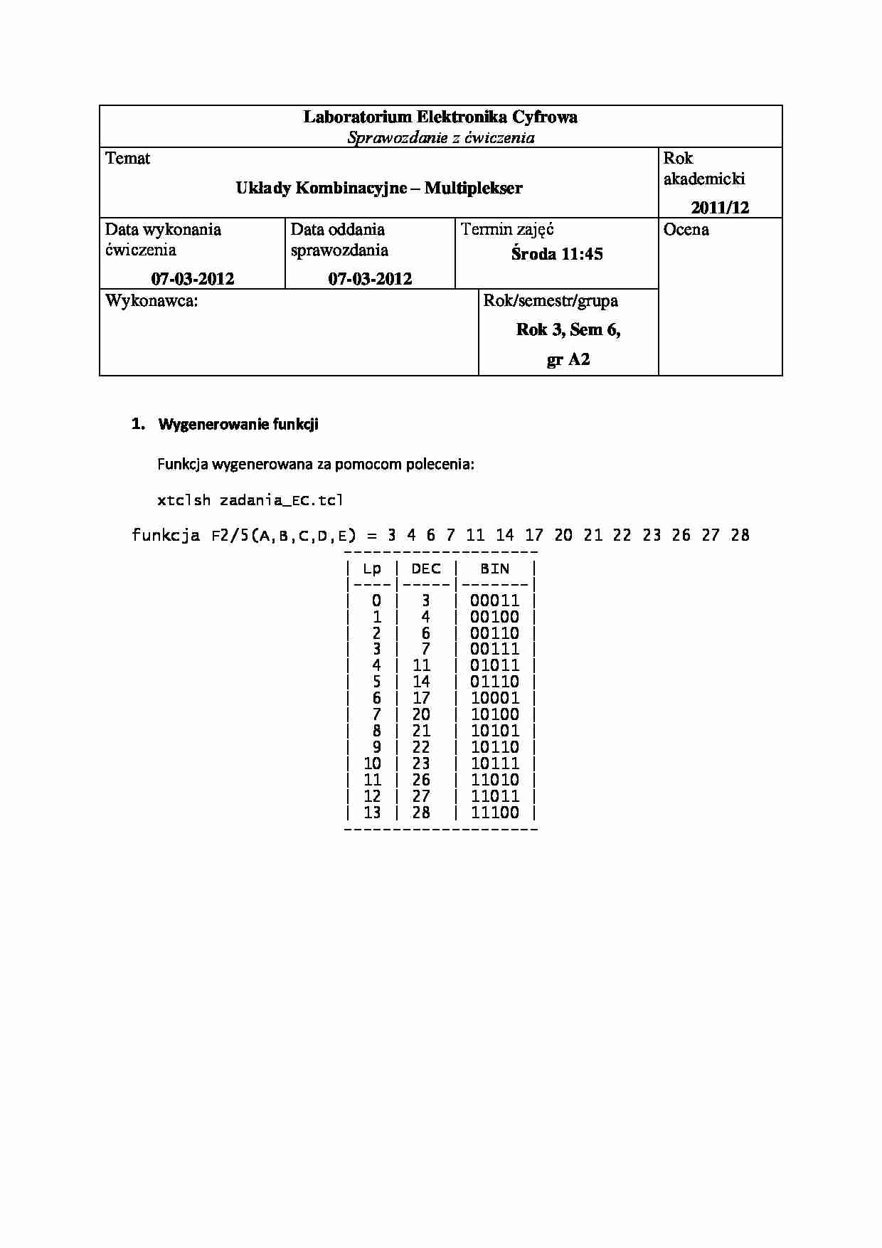 Multiplekser 2 - strona 1