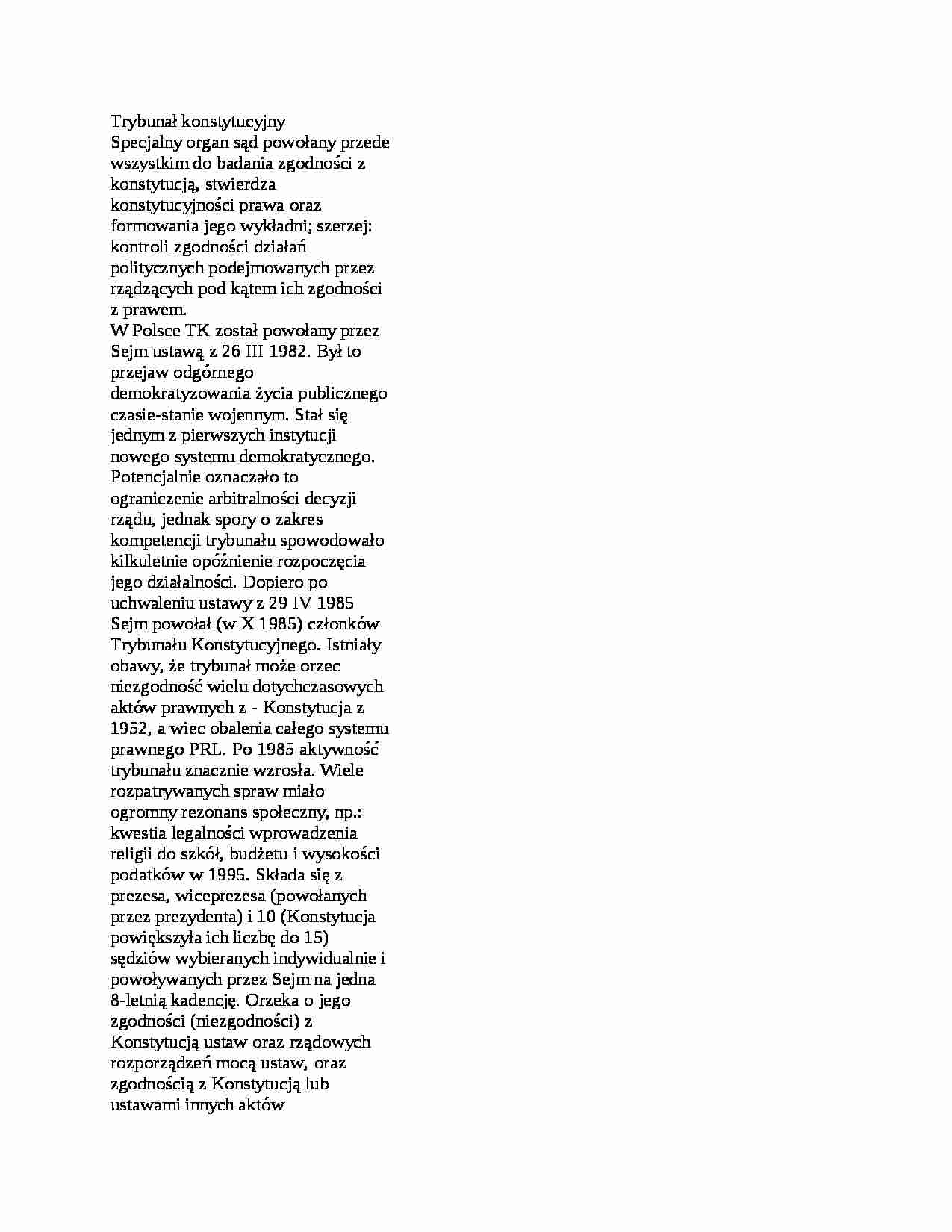 Trybunał konstytucyjny - strona 1