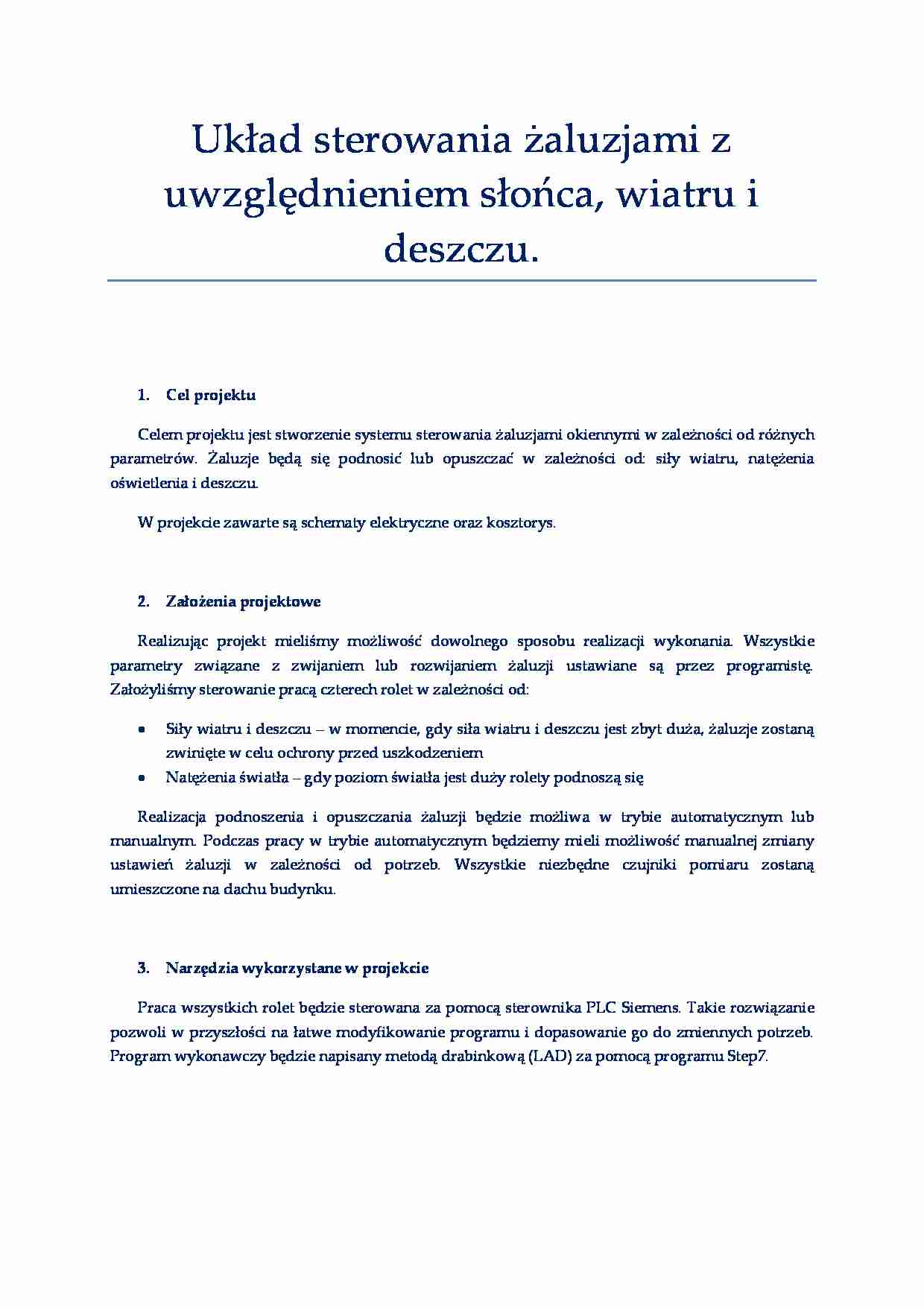 Projekt żaluzje - strona 1