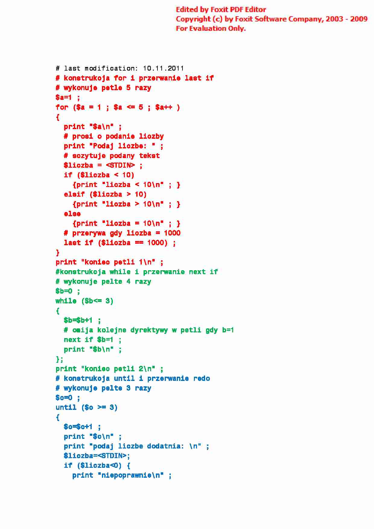 Wykład 6 z BioPerl - strona 1