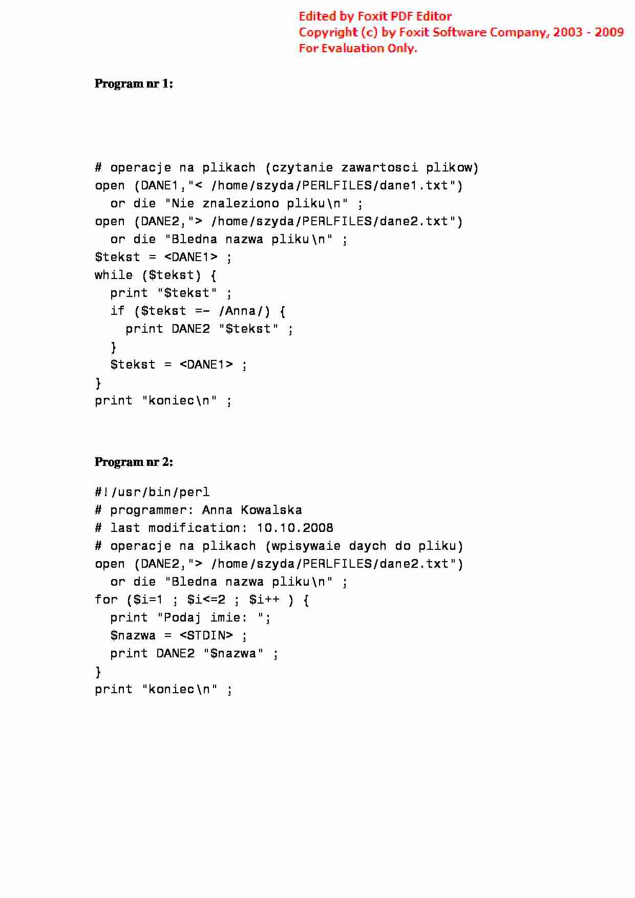 BioPerl - wykład 7 - strona 1