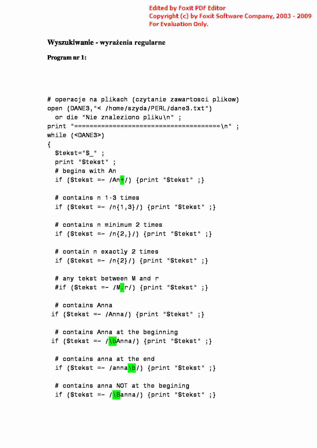BioPerl - wykład 8 - strona 1