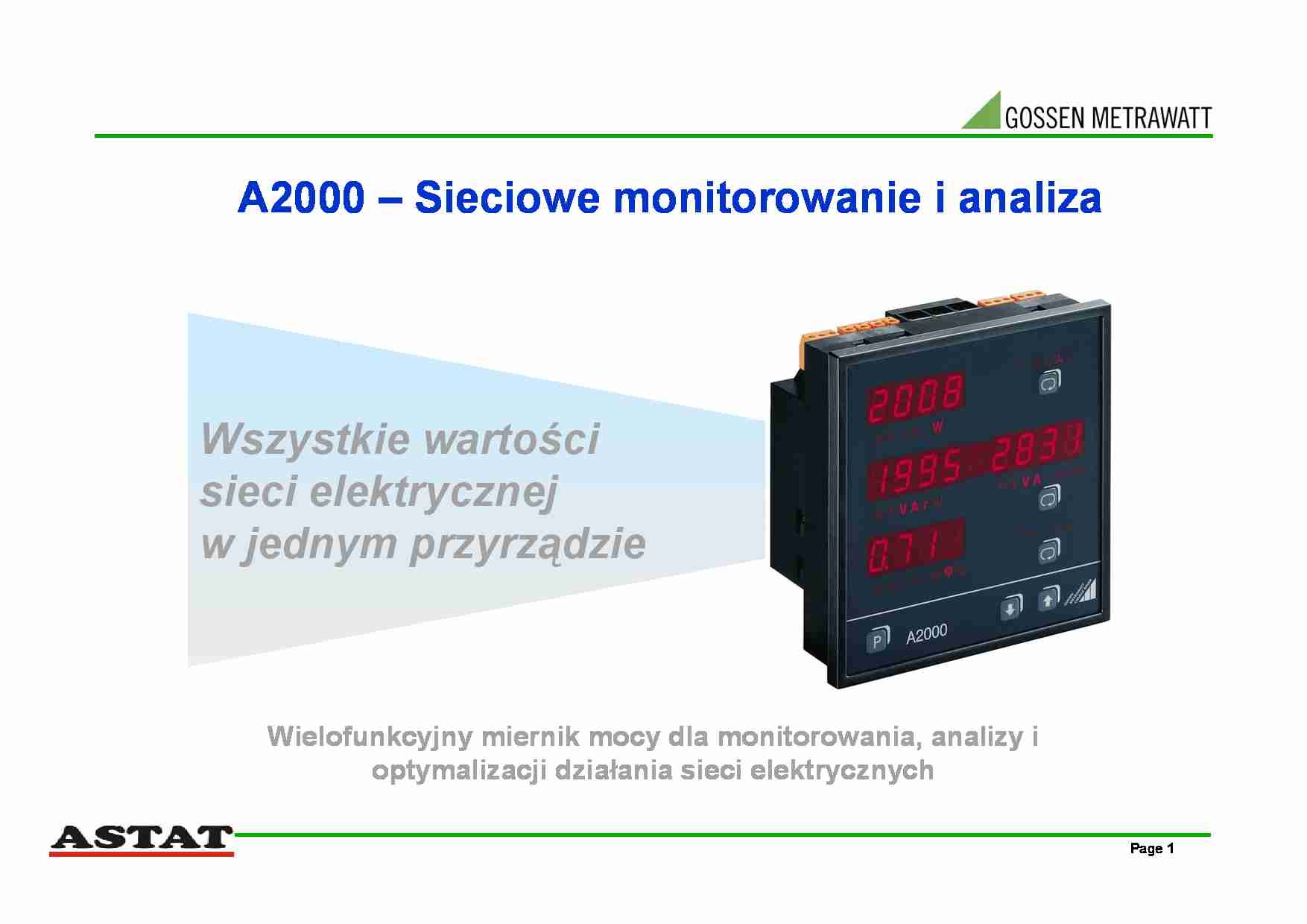 Sieciowe monitorowanie i analiza - strona 1