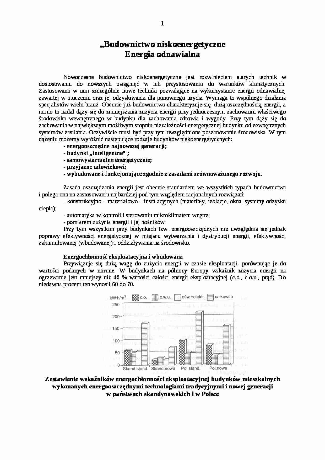 Budownictwo niskoenergetyczne - energia odnawialna - strona 1