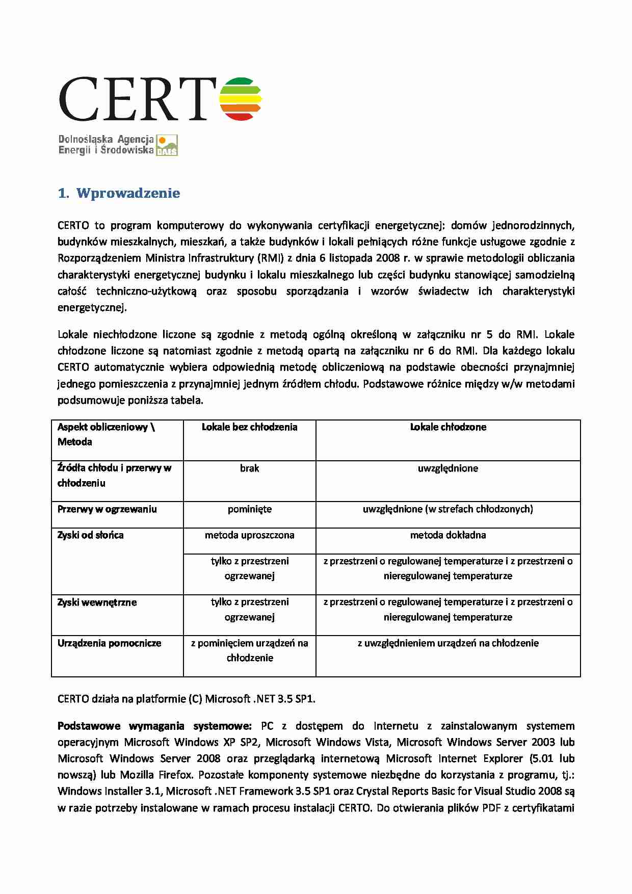 Certyfikacja energetyczna domów jednorodzinnych  - strona 1
