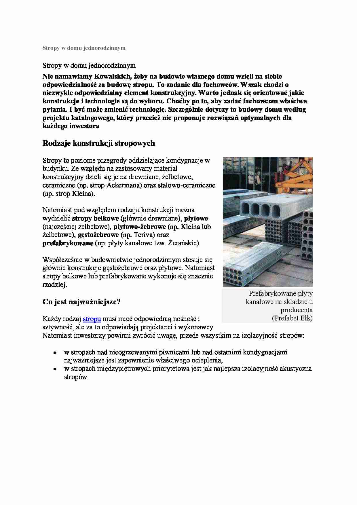 Stropy w domu jednorodzinnym - strona 1