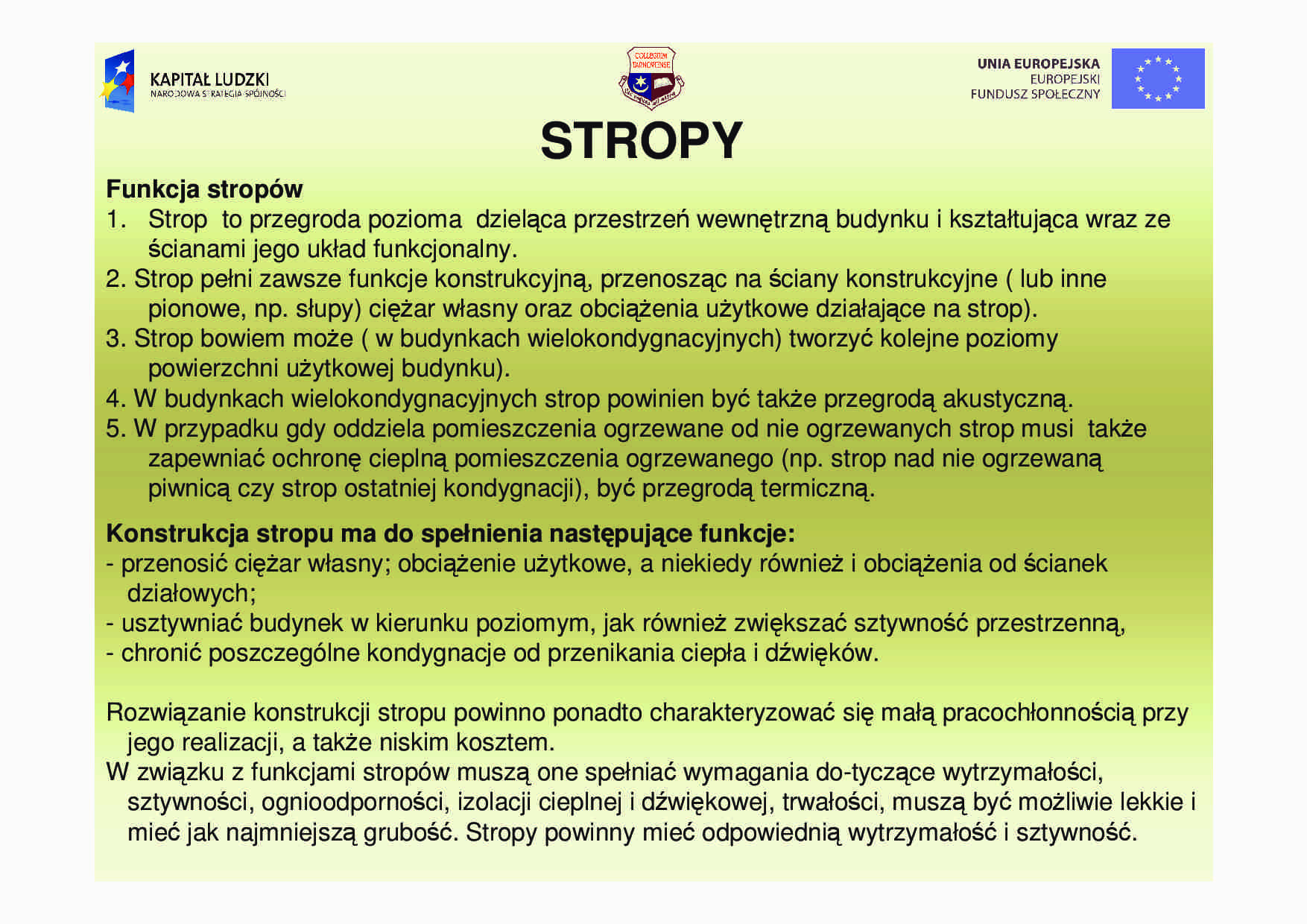 Stropy - podział i charakterystyka - strona 1