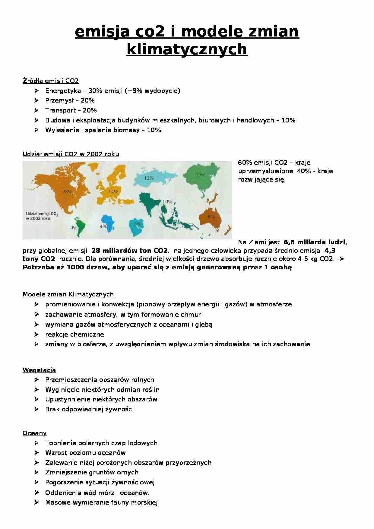 Emisja co2 i modele zmian klimatycznych - strona 1