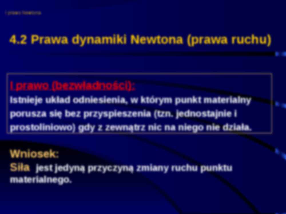 Równania ruchu punktu materialnego - strona 3
