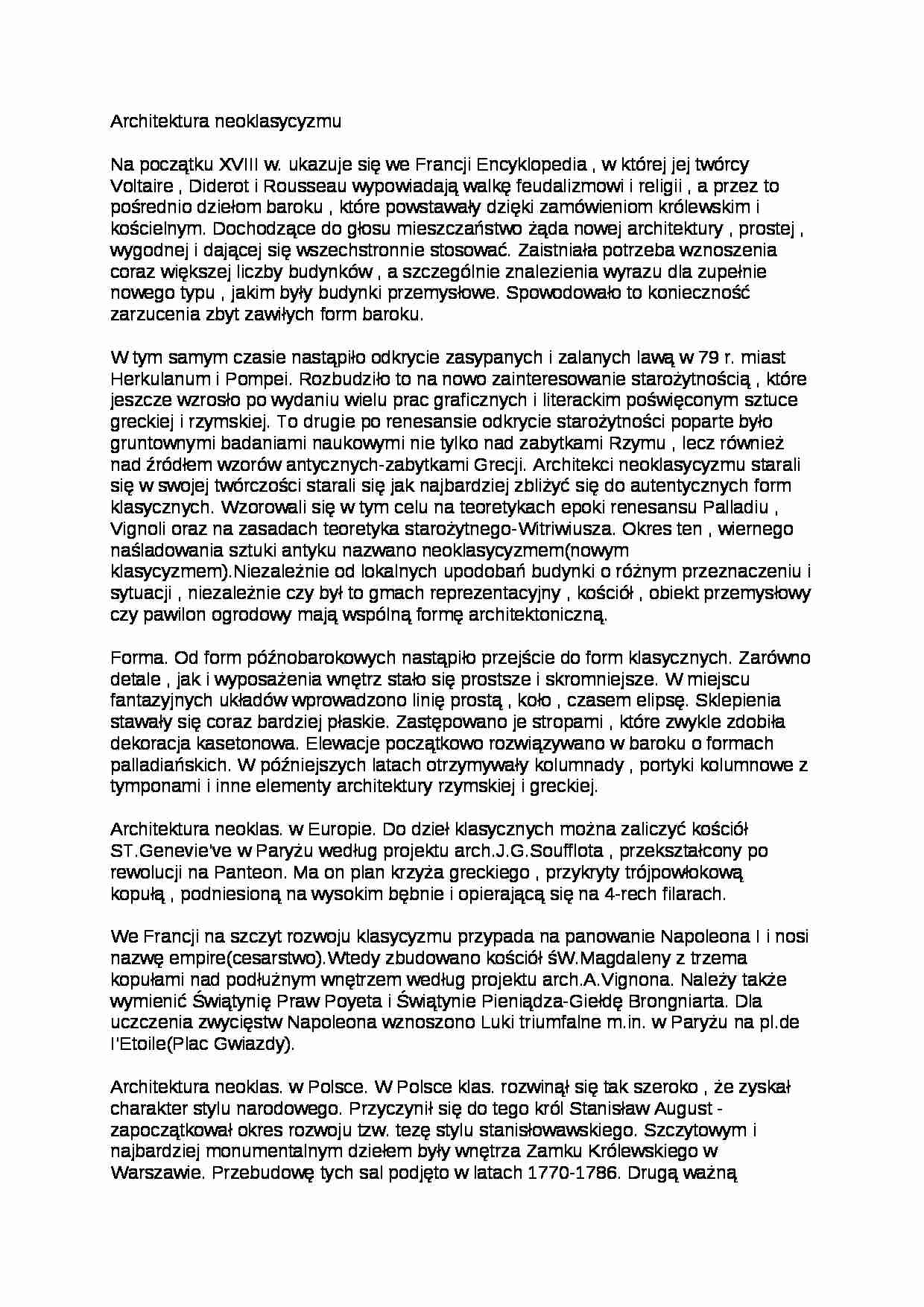 Architektura neoklasycyzmu - strona 1