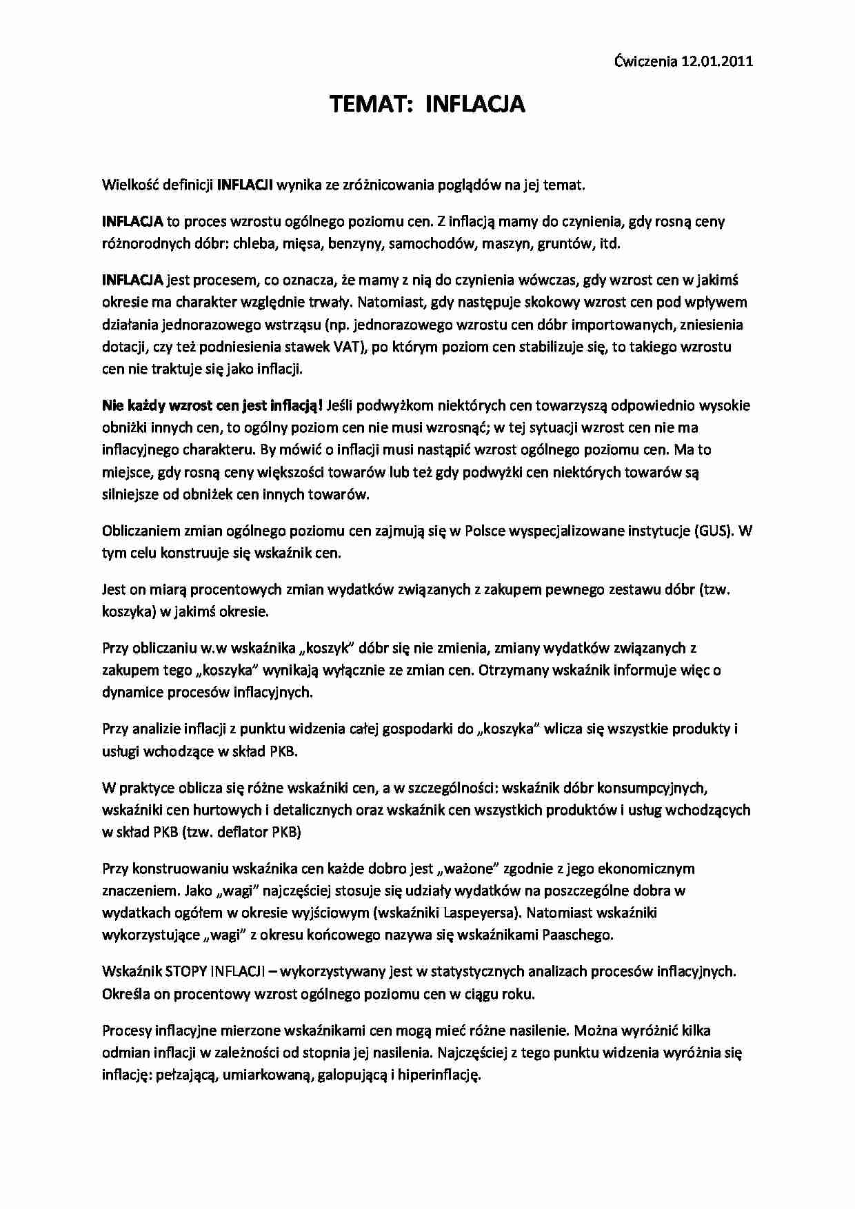Inflacja - Deflator - strona 1